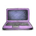 Laptop-hand-drawn icon