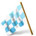 MapMarker_ChequeredFlag_Left_Azure icon