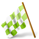 MapMarker_ChequeredFlag_Left_Chartreuse icon