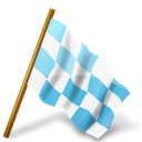 MapMarker_ChequeredFlag_Right_Azure icon