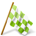 MapMarker_ChequeredFlag_Right_Chartreuse icon