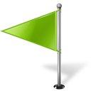 MapMarker_Flag1_Left_Chartreuse icon