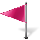 MapMarker_Flag1_Left_Pink icon