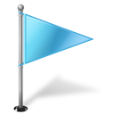 MapMarker_Flag1_Right_Azure icon