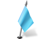 MapMarker_Flag2_Right_Azure icon