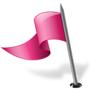 MapMarker_Flag3_Left_Pink icon
