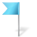 MapMarker_Flag4_Left_Azure icon