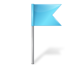 MapMarker_Flag4_Right_Azure icon