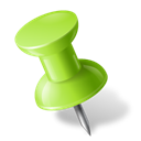 MapMarker_PushPin1_Left_Chartreuse icon