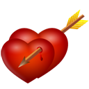 arrow-and-hearts256 icon