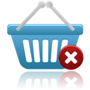 shopping-basket-remove icon