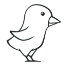 Caligraphic-Twitter-Bird icon