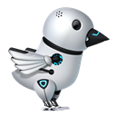 Futuristic-Twitter-Bird icon
