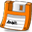 Floppy-orange icon