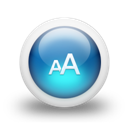 glossy-3d-blue-fontsize icon