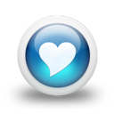 glossy-3d-blue-heart icon