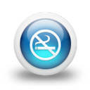 glossy-3d-blue-non-smoking icon