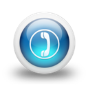 glossy-3d-blue-phone icon