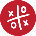 Tic-Tac-Toe-Game-red icon