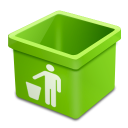 dsquared_green_trash_empty icon