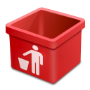 dsquared_red_trash_empty icon