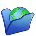 folder_blue_internet icon