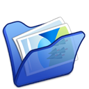 folder_blue_mypictures icon