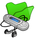 folder_green_mymusic icon