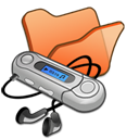 folder_orange_mymusic icon