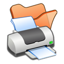 folder_orange_printer icon