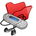 folder_red_mymusic icon