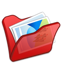 folder_red_mypictures icon