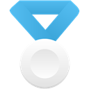 Silver-metal-blue icon