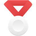 Silver-metal-red icon
