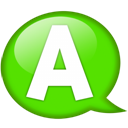 speech-balloon-green-a icon
