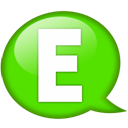speech-balloon-green-e icon