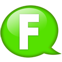 speech-balloon-green-f icon