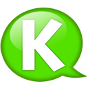 speech-balloon-green-k icon