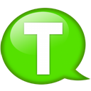 speech-balloon-green-t icon