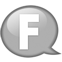 speech-balloon-white-f icon