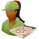 PizzaDeliveryman_Female_Dark icon
