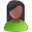 user_female_black_green icon