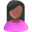user_female_black_pink_black icon