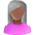 user_female_black_pink_grey icon