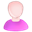 user_female_white_bald icon