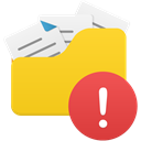 Open-folder-warning icon