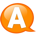 speech-balloon-orange-a icon