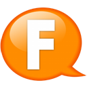 speech-balloon-orange-f icon