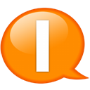 speech-balloon-orange-i icon