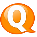 speech-balloon-orange-q icon